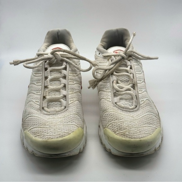Nike Air Max Plus White Track Red Sneakers - Picture 2 of 9